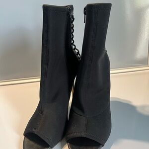 Aldo Black Ankle Booties with Lace-Up Detail